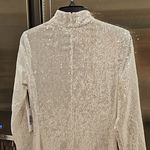 Reformation 💕💕 Talicia Sequin Mock Neck Maxi Dress ~ Silver Sparkle 6 NWT Photo 10