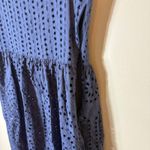 Sundance 100% Cotton Navy Eyelet Sleeveless Fit & Flare Dress XS Photo 5