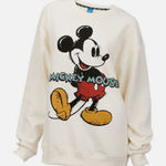 Disney Mickey Mouse Colored Pencil Sketch Fleece Sweater White size med Photo 0