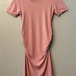 ⭐️Boutique pink short sleeve stretchy knee length maternity dress size medium Photo 0