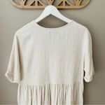 Urban Outfitters  Button Up Short Sleeve Top Cream Sz Small Photo 8