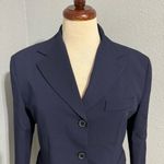 ZARA Navy Blue Tailored Wool Blend Lapel Collar Long Sleeves Luxury Blazer Sz M Photo 7