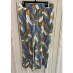 Denim & Co Beach Linen Blend Wide Leg Crop Pull On Pants Size Medium Boho Photo 1