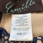 Camille La Vie Navy Blue Strapless Floral Lace Dress Tulle Underskirt Prom 1/2 Photo 7