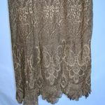 JS Boutique Bronze Metallic Lace Overlay Maxi Special Event Prom Dress 6 Photo 5