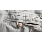 Soft Surroundings Khaki Cotton Stretch Ankle Pants with Button Detail Size M Photo 6