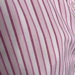 IZOD Womens Button Down Shirt Stripe Pink White Size 3X Photo 3