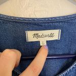 Madewell  Denim Straight Leg Jumpsuit Womens Size 2 Cotton Hemp Puff Sleeve Fall Photo 4