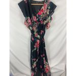 City Chic Misty Floral Maxi Dress Black Size 16 Photo 4