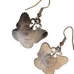 Goth Butterfly Skull Enamel Earrings Black Photo 3