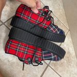 Current Mood Dolls Kill Riot Squad creepers mixed plaid color with black sz 7 Red Photo 5