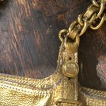 Coach Madison gold metallic and chain baby blue lining bag Photo 3