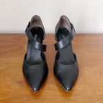 Paul Green • Desire black leather heels pumps d'orsay point toe strap stiletto Photo 2