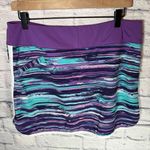 Athleta Swift Zip Skort Women Purple Brush Stripe Pickleball Golf Active Size 12 Photo 0