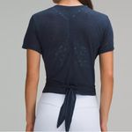 Lululemon  Athletica Tie-Waist Breathable Short Sleeve Navy 4 Photo 1