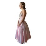 1980s ZUM ZUM Pink Strapless Beaded Sweetheart Prom Dress – ILGWU USA small Photo 7