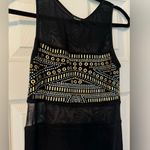 Bebe Sleeveless Gold Rivet Embellished mesh dress black size Medium/Large Photo 4