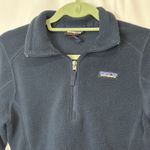 Patagonia  Navy Blue Synchilla Fleece Quarter Zip Pocket Pullover Women's Size S Photo 1