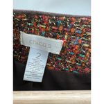 Chico's  Tweed Blazer Women 2 Large Orange Metallic Wool Blend Suit Jacket Photo 5