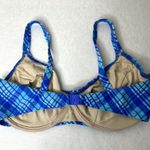 Vintage Christina Krista Blue Plaid Bikini Top Size 14 Photo 4
