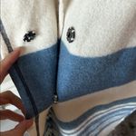 Free People Fp We The Free Acadia long line Cardi coat 100% wool cream blue boho western M/L Photo 2