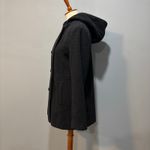 Mudd Y2K fall vintage dark gray wool hooded peacoat, coat, jacket, size medium Photo 2