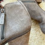 Frye Judith double zip ankle boots taupe suede booties light brown Photo 3