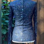 Free People Intimately Gold Rush Long Sleeve Sequin Top Black Combo Size XS NWT Photo 1