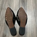Who What Wear Black and Gold Leaf Pattern Mules Photo 2