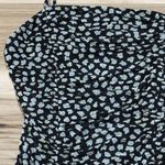 Bar III  Black Floral Ruched Mini Dress Women’s Medium Photo 3