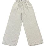 Thread and Supply  Tan Wide Leg Linen Pants Womens High Rise Beach Boho Summer M Photo 0