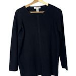 Vintage Real Clothes Black Knit Round Neck Long Sleeve S Photo 0