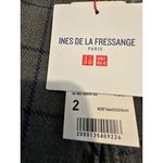 Uniqlo Ines De La Fressange X Plaid Wrap Skirt Size 2 Gray & Blue Wool Blend NEW Photo 3