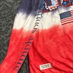Simply Southern  USA medium embroidered red white & blue American flag sweatshirt Photo 6