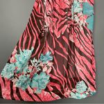 Handmade Muumuu Dress Zebra Tiger Stripes Puffed Sleeve Midi Embellished Pink Size M Photo 8