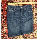Womens L.L. Bean Blue Classic Denim Stretch Minimalist Fall Skirt Size 8 R Photo 3