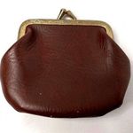 Vintage Souvenir Kiss Lock Change Purse Texas Lone Star State Brown Photo 1