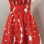 Plenty Flock! by Tracy Reese Red White 100% Silk Strapless Balloon Dress Size 8 Photo 0