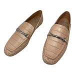 Vince Camuto Perenna Croc Embossed Nude Leather Loafers Size 8.5 Photo 2
