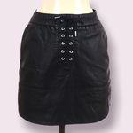 ZARA lace up faux leather mini skirt Photo 0