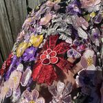 Floral Appliqué Long Sleeved Top M Red Size M Photo 3