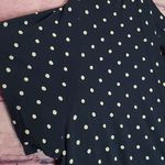 L.L. BEAN NAVY WHITE POLKA DOT WRAP FRONT JERSEY KNIT DRESS MEDIUM PETITE Blue Size undefined Photo 3