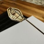 Lot Of 2 Signed Avon Gold Tone Lapel Stick Pins Rhinestone Star Photo 6