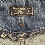 Abercrombie & Fitch Mom Jean High Rise Button Fly Jeans Womens 27 Belted Blue Photo 10