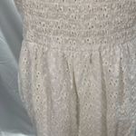 Selfie Juniors White Eyelet Dress Large Cotton Sleeveless Cute Summer Graduation Photo 2