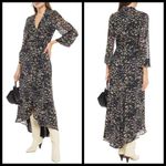 Ganni ππ Asymmetrical Floral Print Georgette Wrap Dress 100% Viscose ~ 34 EU Photo 5