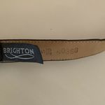 Brighton  Brown Embellished Medallion Leather Belt Photo 3