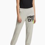 Freecity Logo Cotton Sweatpants in Gray Size M Photo 2
