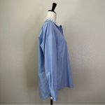 ZARA  Basic Blue Pearl Crochet Detailing Button Down Women's Shirt, Sz Medium Photo 5