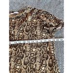 ZARA  Brown Snakeskin Python Crewneck Short Sleeve T-Shirt Medium Photo 1